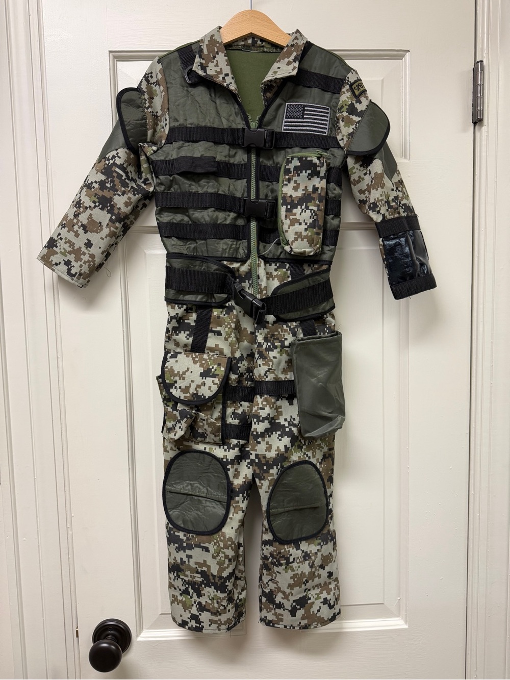 Kids Digital Camo Tactical Costume - Olive Green